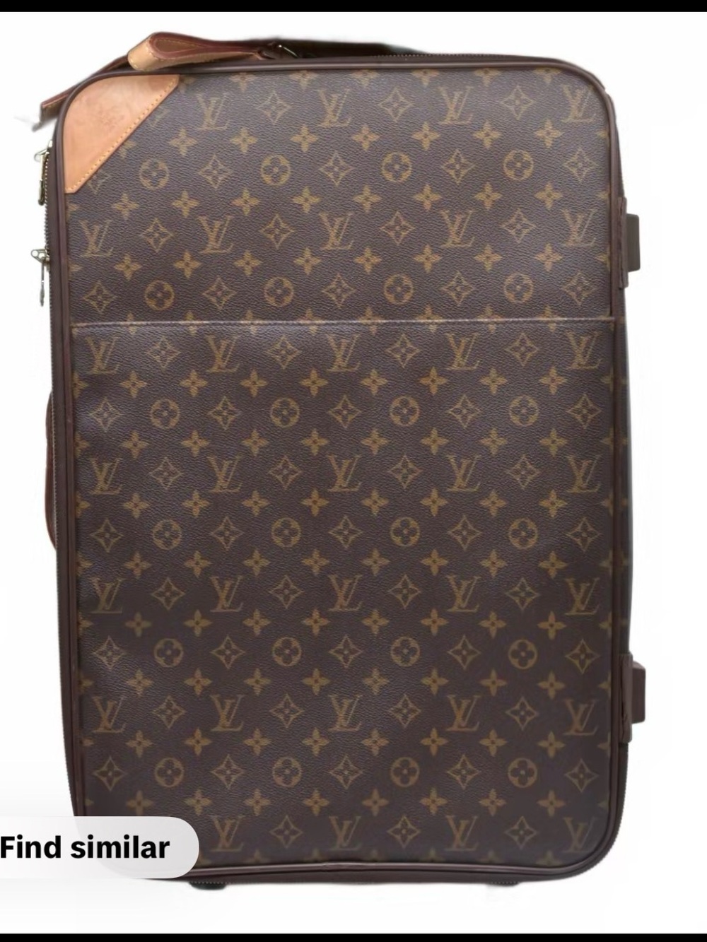 Louis Vuitton Brown Monogram Rolling Travel Bag with Tan Accents